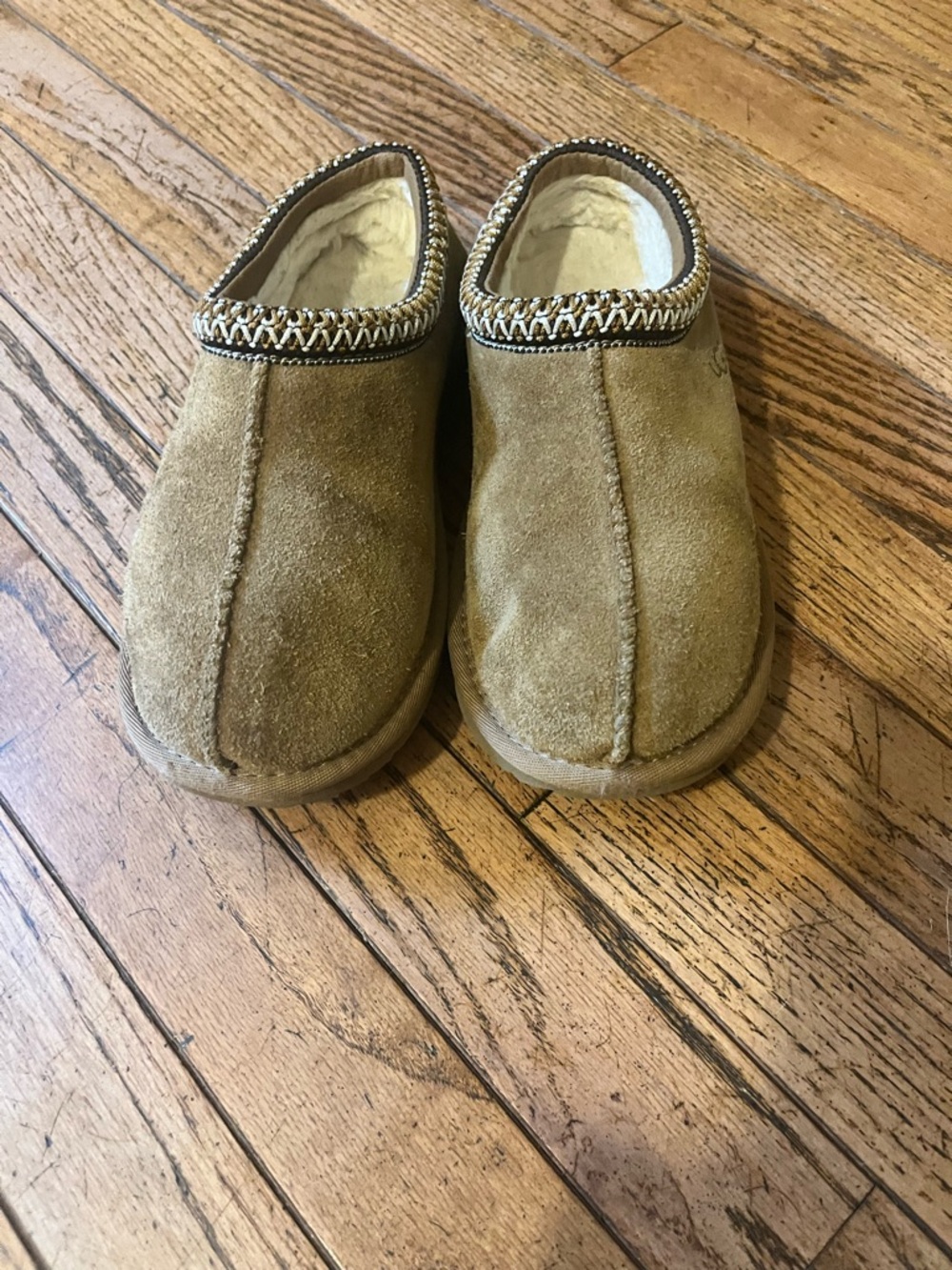 Girls Ugg Tan Tasman Slides - Picture 2 of 5